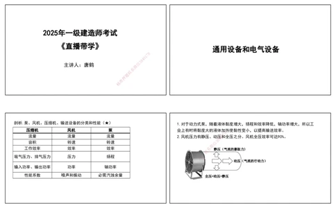 01.25年一建《机电》直播带学（1）-打印版_2026年一级建造师_2026年一建机电_2025年一建机电SVIP_02-基础精讲✿高端面授✿深度强化_41-机电《直播带学班》唐鹤XT_--配套讲义--