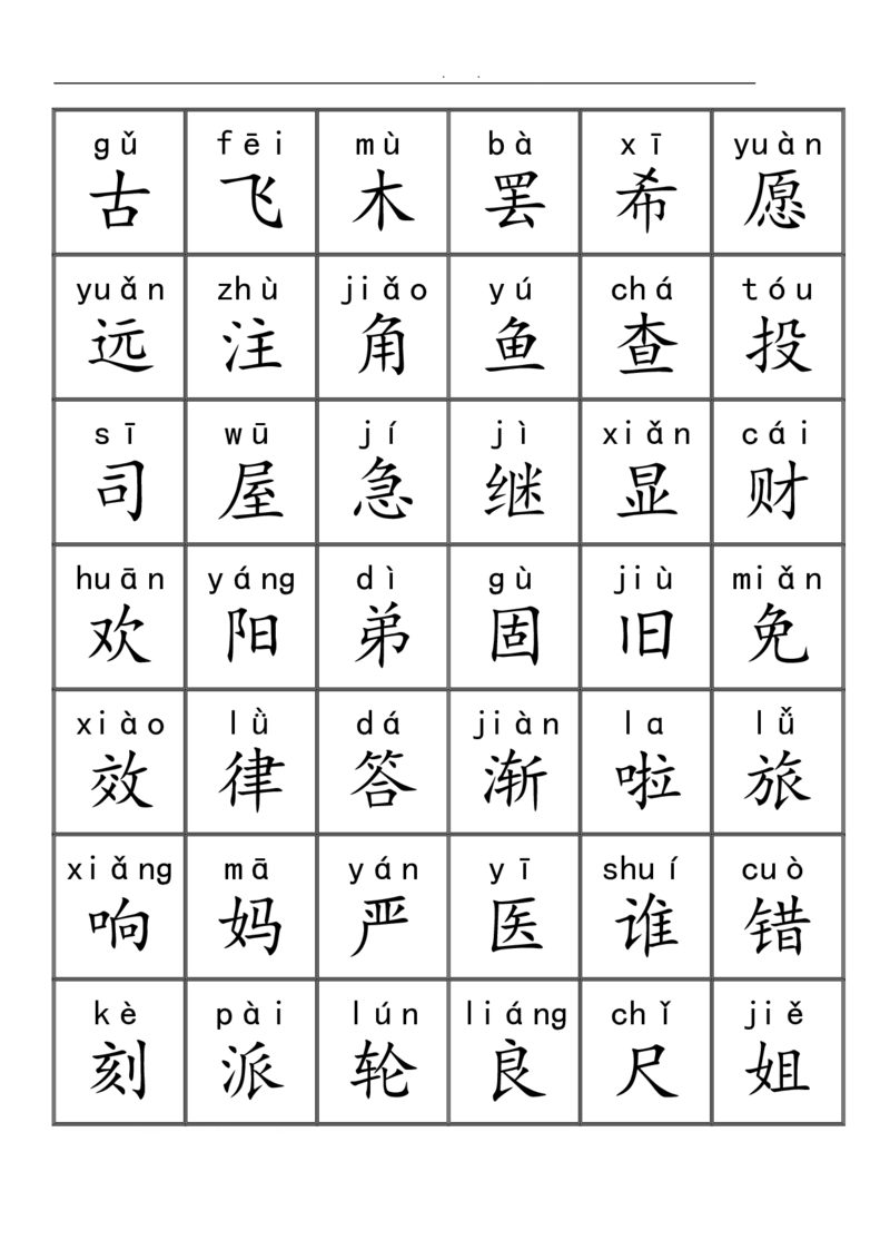 三千识字检测表（去水印）_幼小语数英专项资料_幼小语文专项