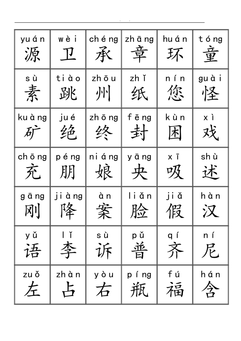 三千识字检测表（去水印）_幼小语数英专项资料_幼小语文专项