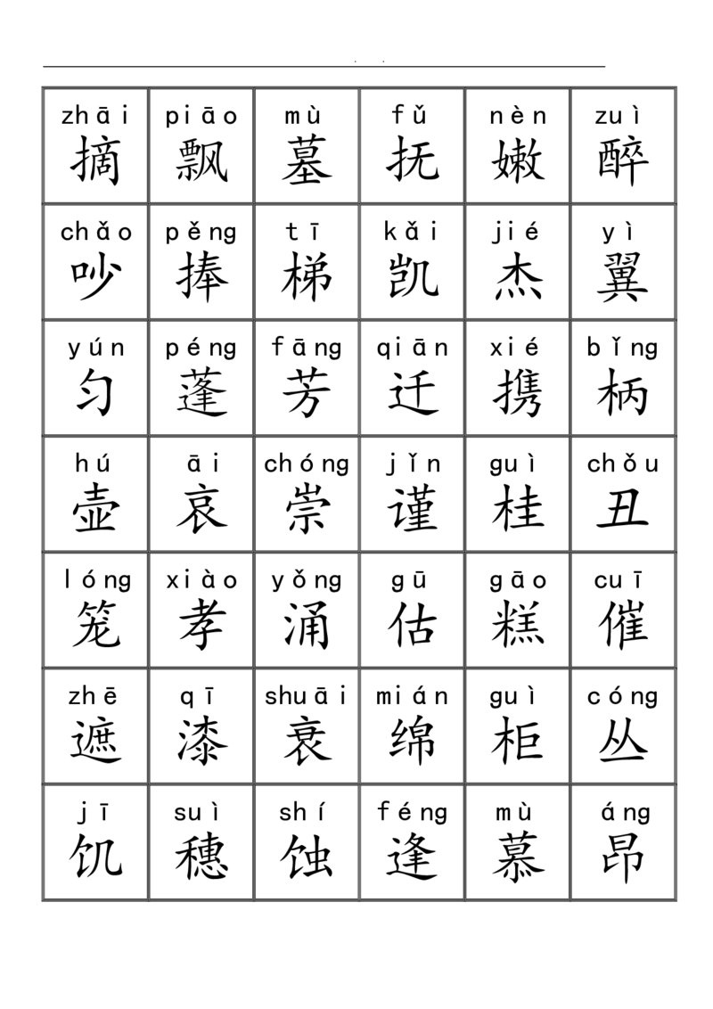 三千识字检测表（去水印）_幼小语数英专项资料_幼小语文专项