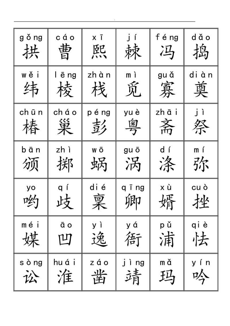 三千识字检测表（去水印）_幼小语数英专项资料_幼小语文专项