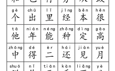 三千识字检测表（去水印）_幼小语数英专项资料_幼小语文专项