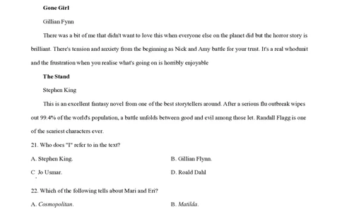 2019年高考英语试卷（新课标Ⅱ卷）（空白卷）_英语历年高考真题_新&middot;PDF版2008-2025&middot;高考英语真题_英语（按省份分类）2008-2025_2008-2025&middot;（宁夏）英语高考真题