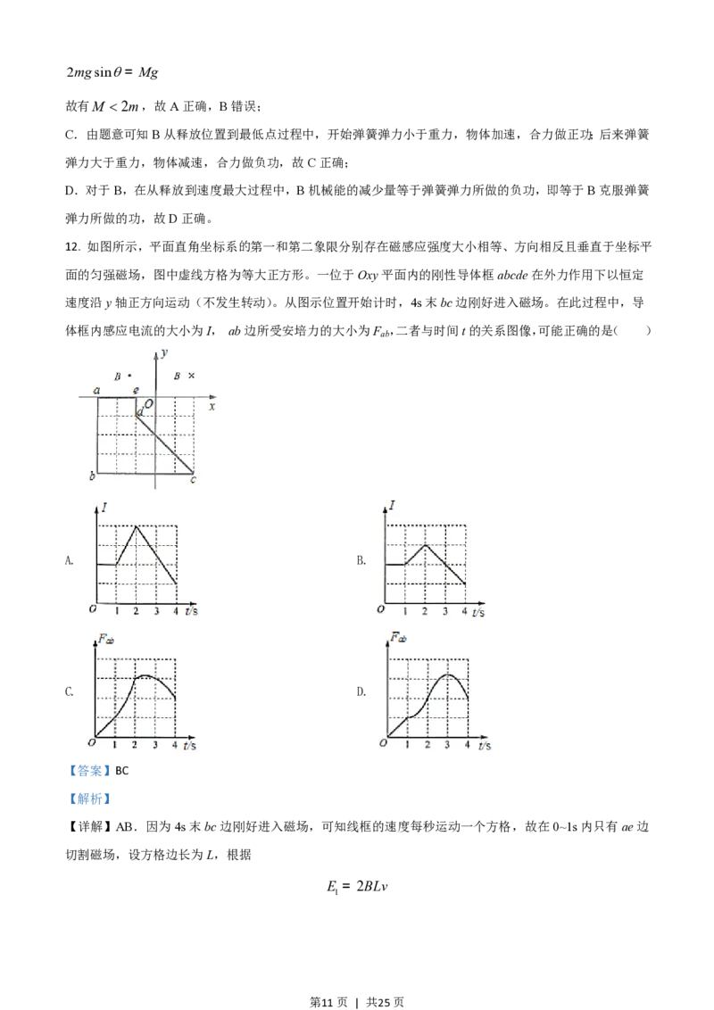 2020年高考物理试卷（山东）（解析卷）_物理历年高考真题_新&middot;PDF版2008-2025&middot;高考物理真题_物理（按试卷类型分类）2008-2025_自主命题卷&middot;物理（2008-2025）