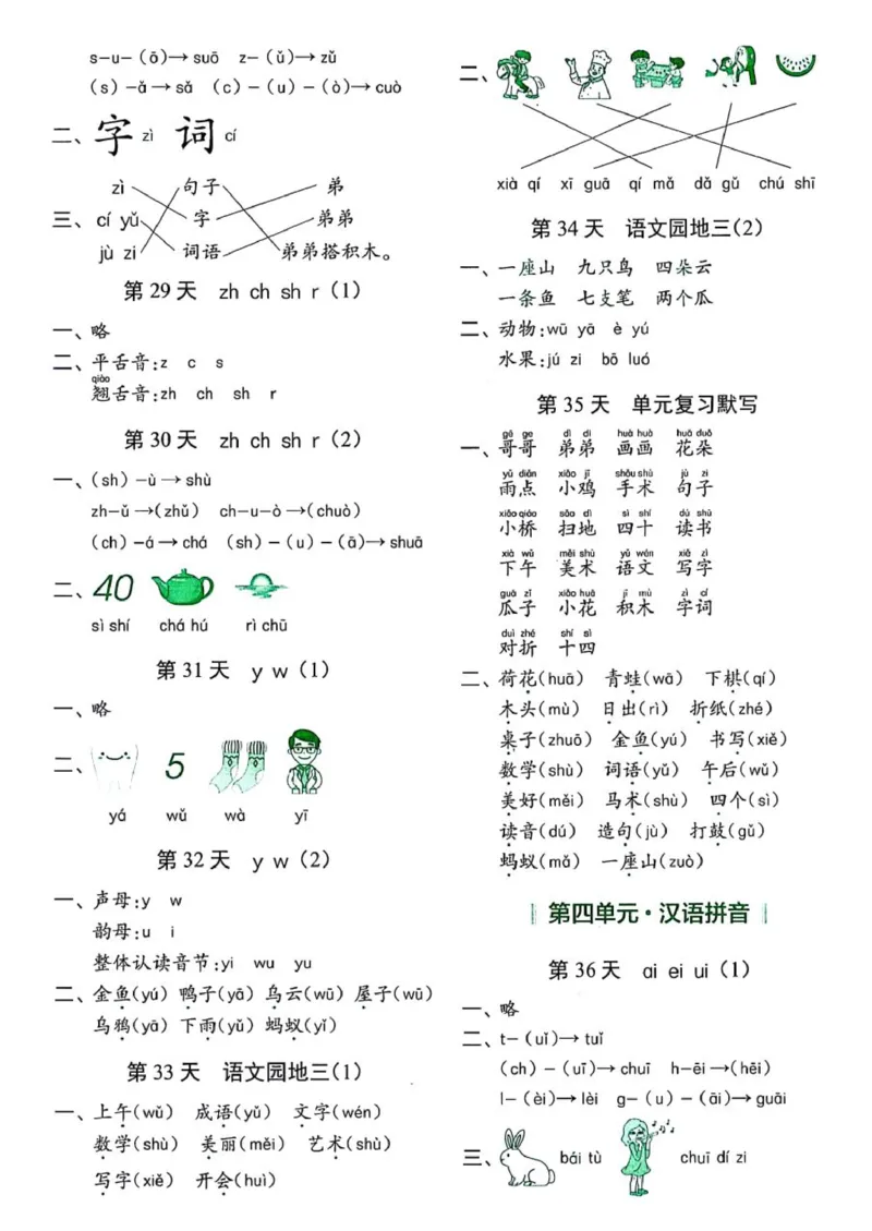 1_一年级上册语文每日10分钟睡前默写小纸条_一到六小学晨读晚默晨诵晚读_24秋一年级上册各类资料(小纸条知识点默写单)