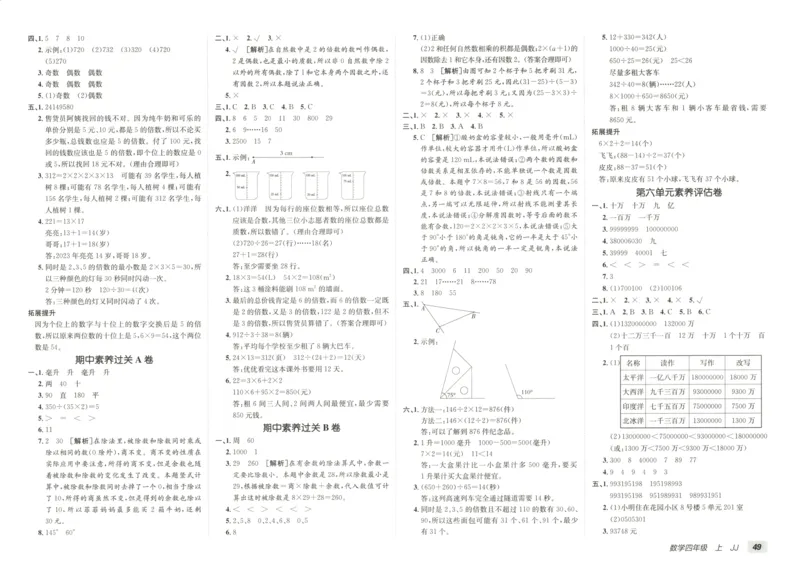 25秋《非常海淀AB卷》4年级上册 数学 冀教版 