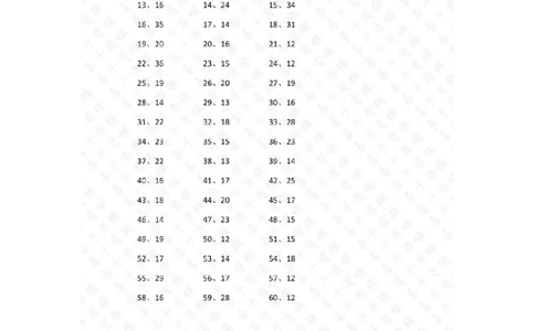 150以内&divide;1位第41-60篇答案_小学数学口算竖式脱式计算应用题一二三四五六年级上下册电_小学数学口算题库电子版（1-6）_小学数学口算三年级_口算题适合3年级