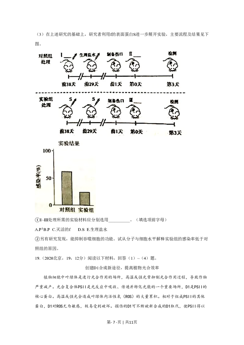 2020年高考生物试卷（北京）（空白卷）_生物历年高考真题_新&middot;PDF版2008-2025&middot;高考生物真题_生物（按省份分类）2008-2025_2008-2025&middot;（北京）生物高考真题