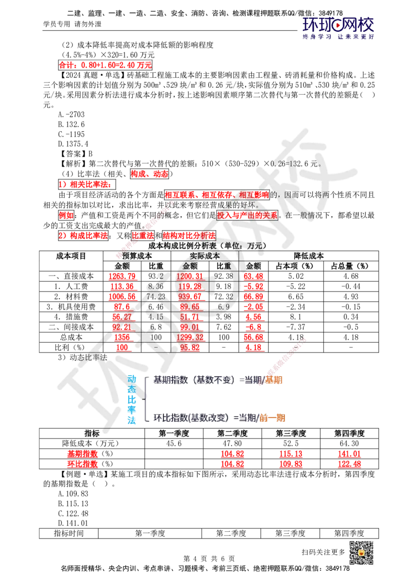 45.第45讲-64施工成本分析与管理绩效考核（1）_2026年一级建造师_2026年一建管理_2025年一建管理SVIP_02-基础精讲✿高端面授✿深度强化_25-管理《考点精讲班》张君、郑春秋HQ_讲义