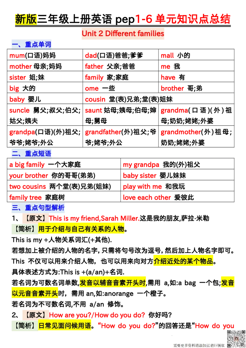 0807三年级上册英语1-6单元知识点汇总归纳输出_三年级上下册资料_三年级上册小红书同款资料_三年级(1)