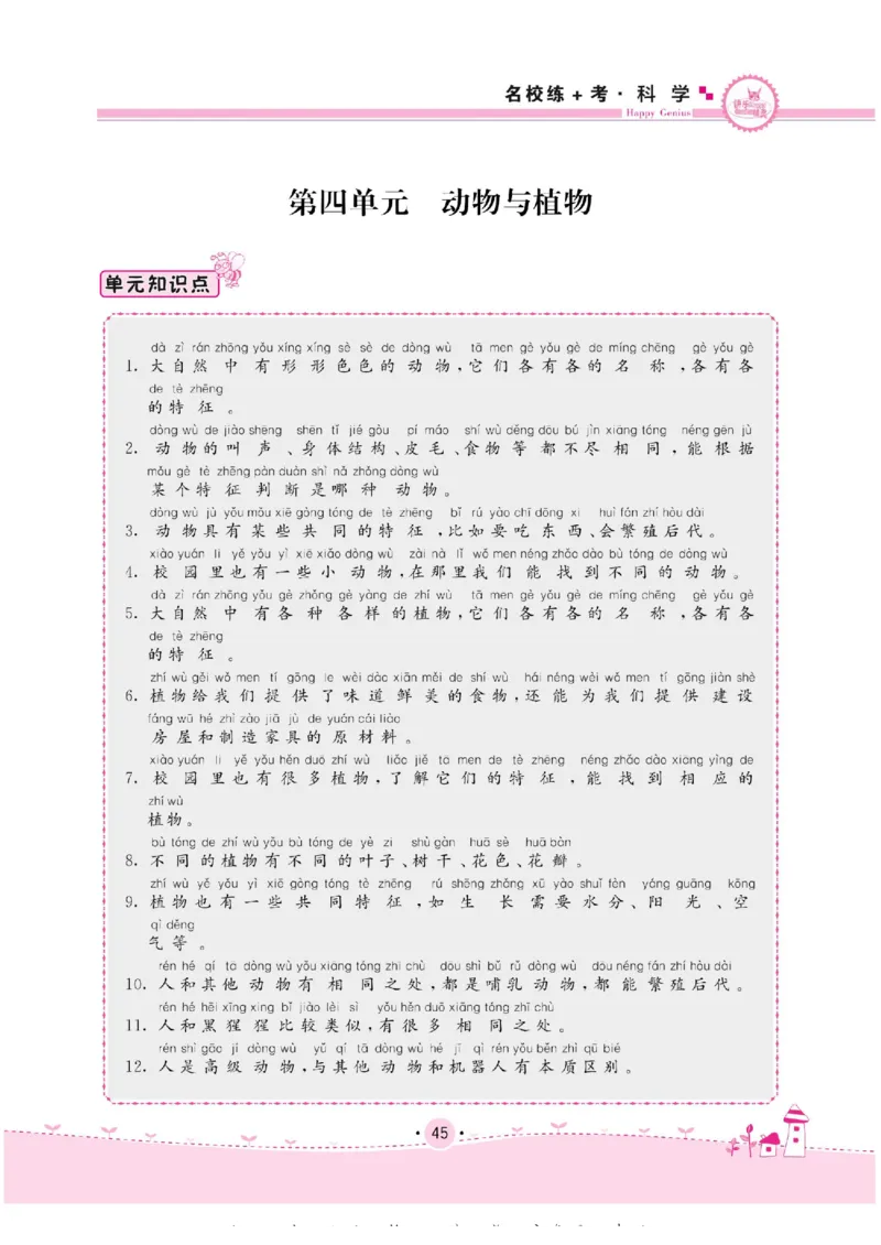 名校练+考一年级下册科学苏教版_2024年人教版小学数学一二三四五六年级上册下册期中期末试a0747_小学全科《同步练习+精品试卷》打包下载（1-6年级单元月考期中期末试卷）_小学科学