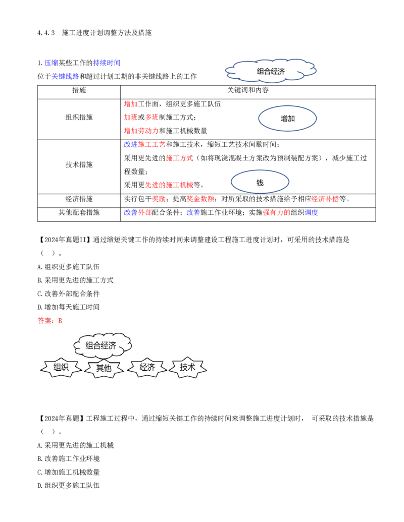 49-第4章-4.4.3-施工进度计划调整方法及措施_2026年一级建造师_2026年一建管理_2025年一建管理SVIP_02-基础精讲✿高端面授✿深度强化_10-管理《天一精讲班》金月、王少杰KL推荐