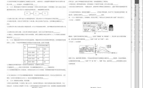 生物（云南卷）（考试版A3）_2025年初中《中考第一次模拟》全国各地区模拟卷（8科全）(1)_2025年《中考第一次模拟卷》初中生物_云南&radic;