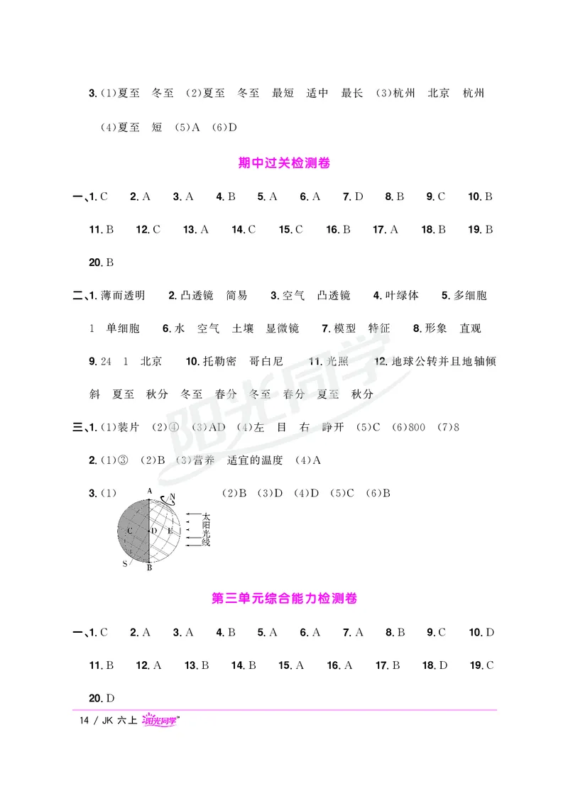 课时科学JK六上_2024年人教版小学数学一二三四五六年级上册下册期中期末试a0747_小学全科《同步练习+精品试卷》打包下载（1-6年级单元月考期中期末试卷）_小学科学
