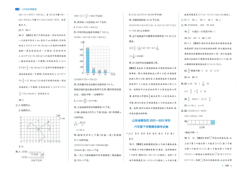 一本小升初冲刺新卷数学_2024年人教版小学数学一二三四五六年级上册下册期中期末试a0747_小学全科《同步练习+精品试卷》打包下载（1-6年级单元月考期中期末试卷）_小升初中总复习