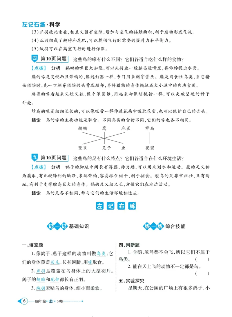 科学苏教版左记右练4年级上册_2024年人教版小学数学一二三四五六年级上册下册期中期末试a0747_小学全科《同步练习+精品试卷》打包下载（1-6年级单元月考期中期末试卷）_小学科学