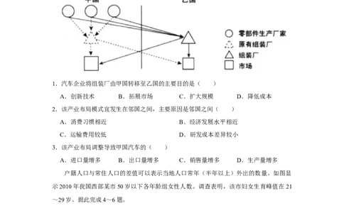 2020年高考地理试卷（新课标Ⅲ）（空白卷）_地理历年高考真题_新&middot;Word版2008-2025&middot;高考地理真题_地理（按试卷类型分类）2008-2025_全国卷&middot;地理（2008-2025）