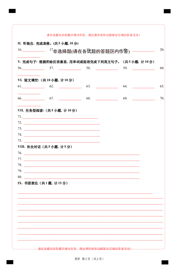 英语（陕西专用）（答题卡）_2025年初中《中考第一次模拟》全国各地区模拟卷（8科全）(1)_2025年《中考第一次模拟卷》初中英语_陕西&radic;