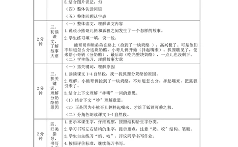 1208二年级语文（统编版）《狐狸分奶酪》第一课时-1教学设计_二年级上下册资料_小学二年级学习资料-25年更新版_2-01、小学二年级语文上册_2-1-3、课件、讲义、教案