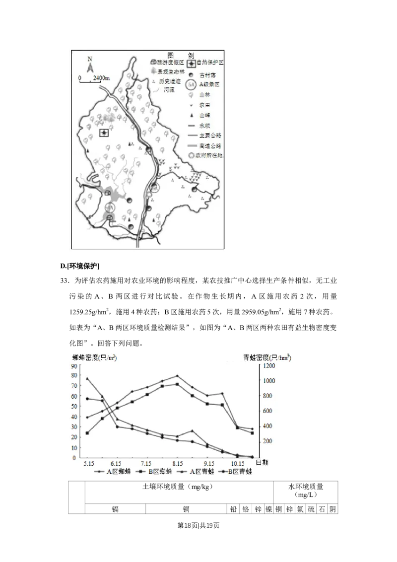 2019年高考地理试卷（江苏）（空白卷）_地理历年高考真题_新&middot;Word版2008-2025&middot;高考地理真题_地理（按年份分类）2008-2025_2019&middot;地理高考真题