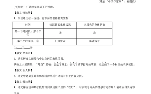 专题20散文阅读(二)(解析版)_2023-2025《3年中考1年模拟》真题分类汇编（语文、数学）(1)_2023-2025《3年中考1年模拟真题分类汇编》语文
