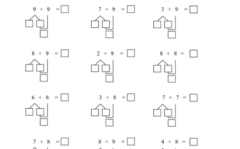 凑十法破十法综合练习题28页_幼小衔接全套_7.幼小衔接全套_02、数学_2、凑十法借十法平十法破十法_5、综合练习48页