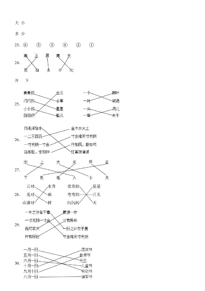 一上期中重点必考易错题_🍎⭐️期中知识汇总语文25年上册_一上