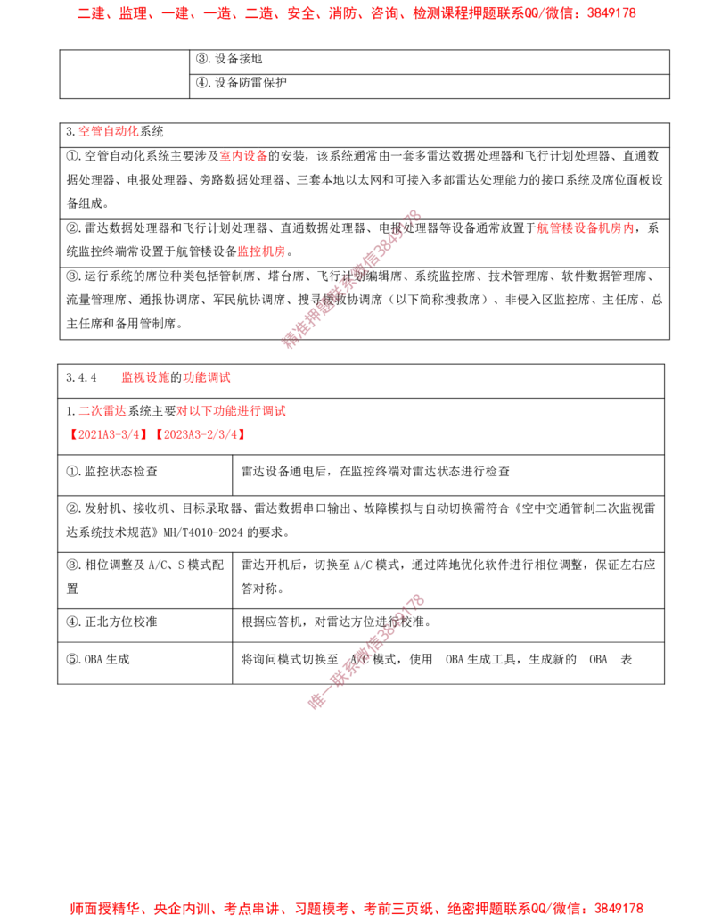 08.31-第3章-3.4-民航空管监视工程（二）_2026年一级建造师_2026年一建民航_2025年一建民航SVIP_02-基础精讲✿高端面授✿深度强化_11-民航《教材精讲班》高永志SMR_03.第三章