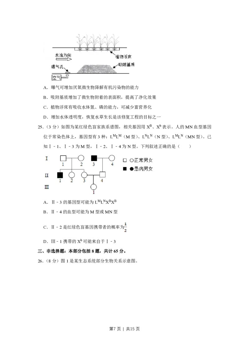 2019年高考生物试卷（江苏）（空白卷）_生物历年高考真题_新&middot;PDF版2008-2025&middot;高考生物真题_生物（按试卷类型分类）2008-2025_自主命题卷&middot;生物（2008-2025）_江苏自主命题&middot;生物（2008-2025）