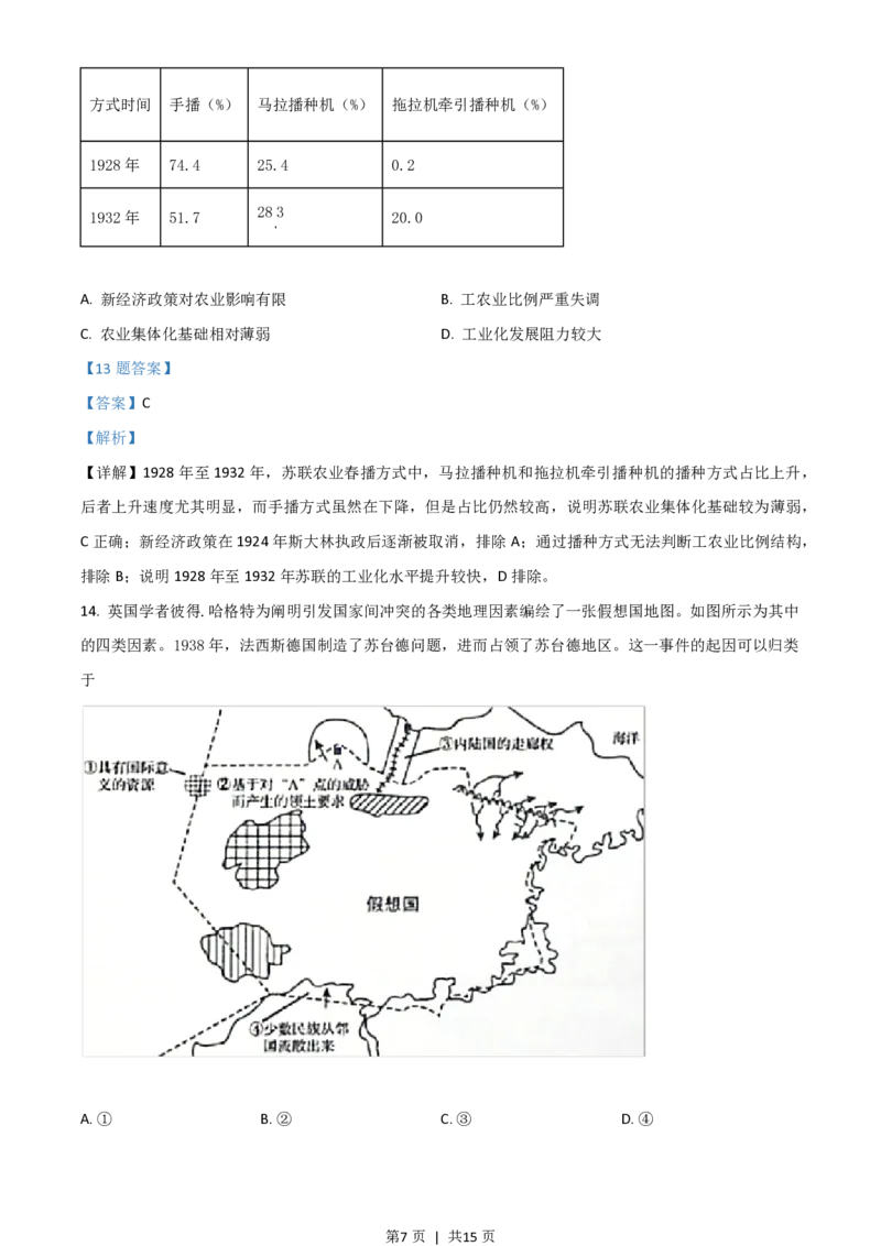 2020年高考历史试卷（山东）（解析卷）_历史历年高考真题_新&middot;PDF版2008-2025&middot;高考历史真题_历史（按省份分类）2008-2025_2008-2025&middot;（山东）历史高考真题
