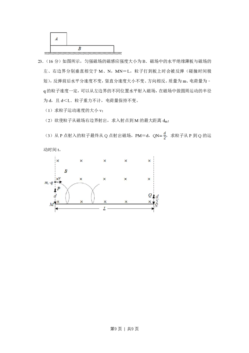 2019年高考物理试卷（江苏）（空白卷）_物理历年高考真题_新&middot;PDF版2008-2025&middot;高考物理真题_物理（按年份分类）2008-2025_2019&middot;高考物理真题