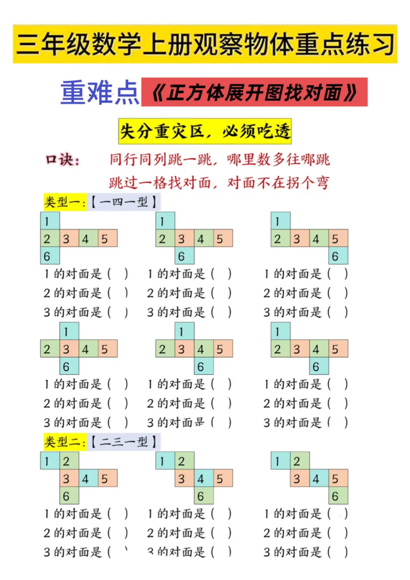 三上数学第一单元笔记专项练习(1)_小学全网线上同款资料_23号资料93阅兵_三年级资料
