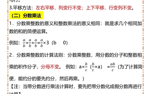2025秋新版五升六暑假预习六年级上册数学知识概念_六上数学25秋