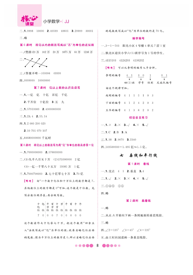 《核心课堂》4年级数学上册（冀教版）册_2024年人教版小学数学一二三四五六年级上册下册期中期末试a0747_小学全科《同步练习+精品试卷》打包下载（1-6年级单元月考期中期末试卷）