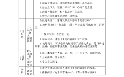 1118二年级语文（统编版）《朱德的扁担》第二课时-1教学设计_二年级上下册资料_小学二年级学习资料-25年更新版_2-01、小学二年级语文上册_2-1-3、课件、讲义、教案