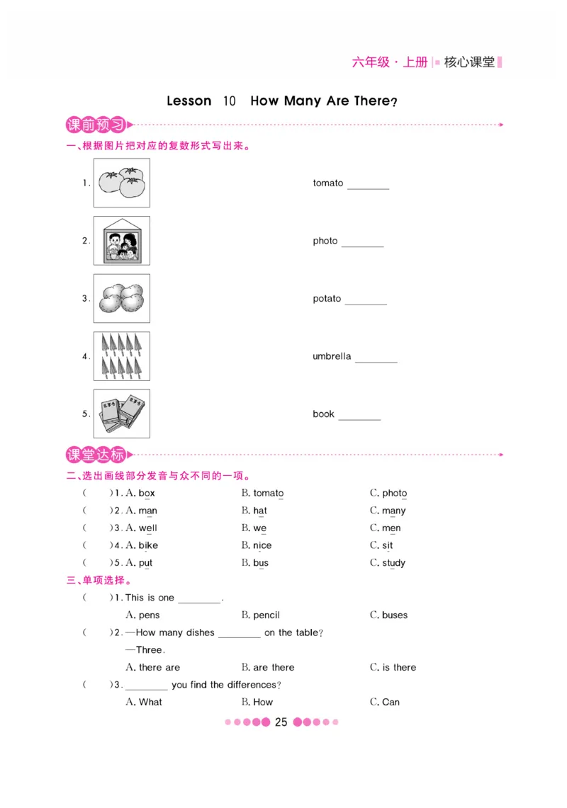 《核心课堂》6年级英语上册（冀教版）书_2024年人教版小学数学一二三四五六年级上册下册期中期末试a0747_小学全科《同步练习+精品试卷》打包下载（1-6年级单元月考期中期末试卷）