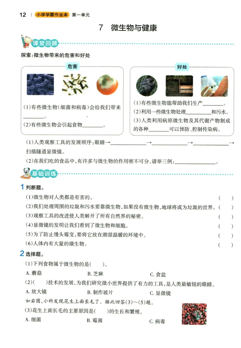 小学学霸作业本六年级上册科学教科版_2024年人教版小学数学一二三四五六年级上册下册期中期末试a0747_小学全科《同步练习+精品试卷》打包下载（1-6年级单元月考期中期末试卷）