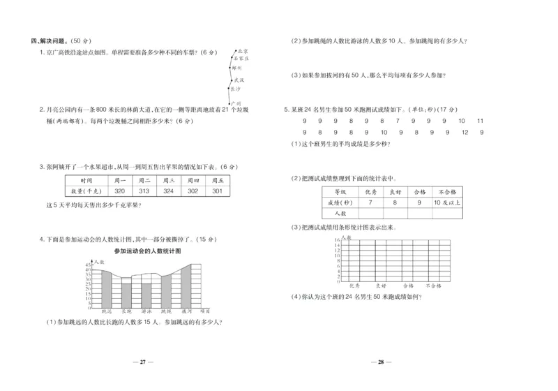 聚优《期末冲刺100分》四年级上册数学冀教版_2024年人教版小学数学一二三四五六年级上册下册期中期末试a0747_小学全科《同步练习+精品试卷》打包下载（1-6年级单元月考期中期末试卷）