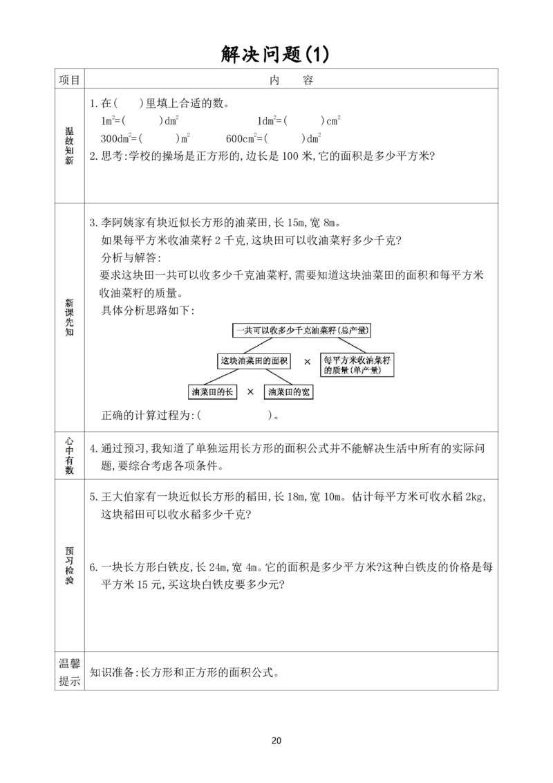 1.三年级数学下册《课前预习单》_三年级上下册资料_三年级下册小红书同款资料_三下数学