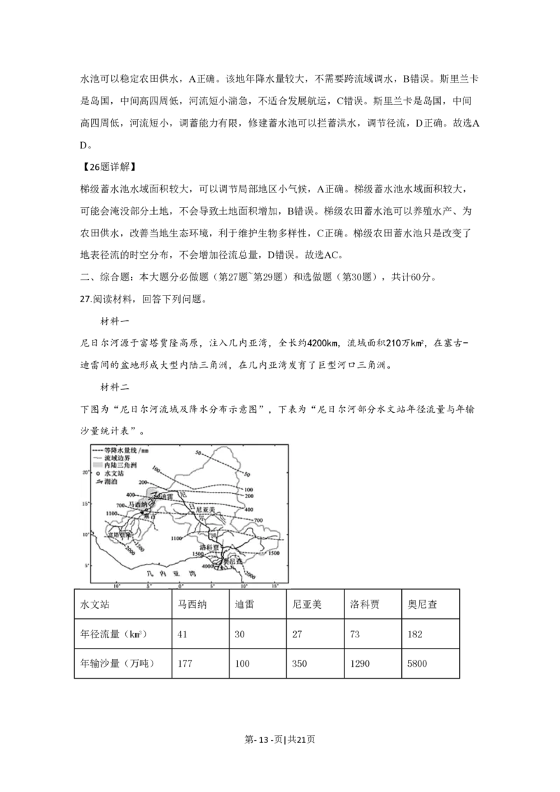 2020年高考地理试卷（江苏）（解析卷）_地理历年高考真题_新&middot;PDF版2008-2025&middot;高考地理真题_地理（按年份分类）2008-2025_2020&middot;地理高考真题