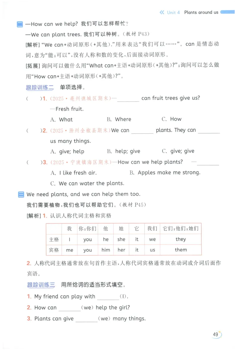 25秋 亮点给力新情境素养 英语人教版 3年级上册