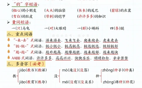 10.08二年级上册语文期中知识点_纯图版_二年级上下册资料_二年级上册小红书同款资料_二年级