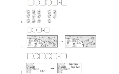 10看图列式计算（答案）（2页）_小学数学口算竖式脱式计算应用题一二三四五六年级上下册电_小学数学口算题库电子版（1-6）_笔算题（1-小升初）_笔算题适合1年级