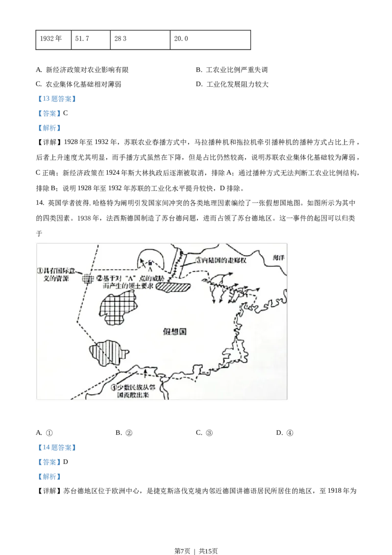 2020年高考历史试卷（山东）（解析卷）_历史历年高考真题_新&middot;Word版2008-2025&middot;高考历史真题_历史（按试卷类型分类）2008-2025_自主命题卷&middot;历史（2008-2025）