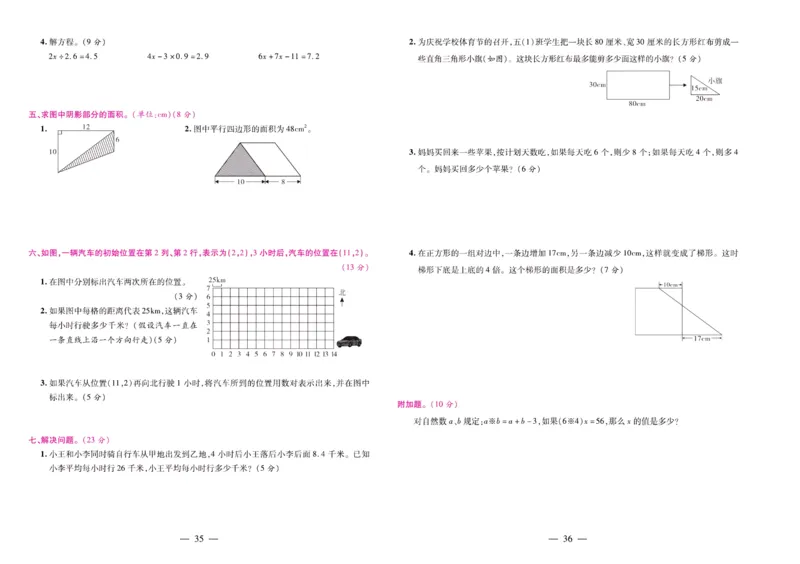 人教数学五年级上册期末大盘点_2024年人教版小学数学一二三四五六年级上册下册期中期末试a0747_小学全科《同步练习+精品试卷》打包下载（1-6年级单元月考期中期末试卷）_期末总复习