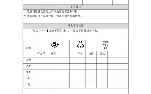 1105一年级科学(人教版)不一样的材料-3学习任务单_一年级上下册资料_小学一年级学习资料-25年更新版_1-09、小学一年级科学上册_人教鄂教版_学习任务单