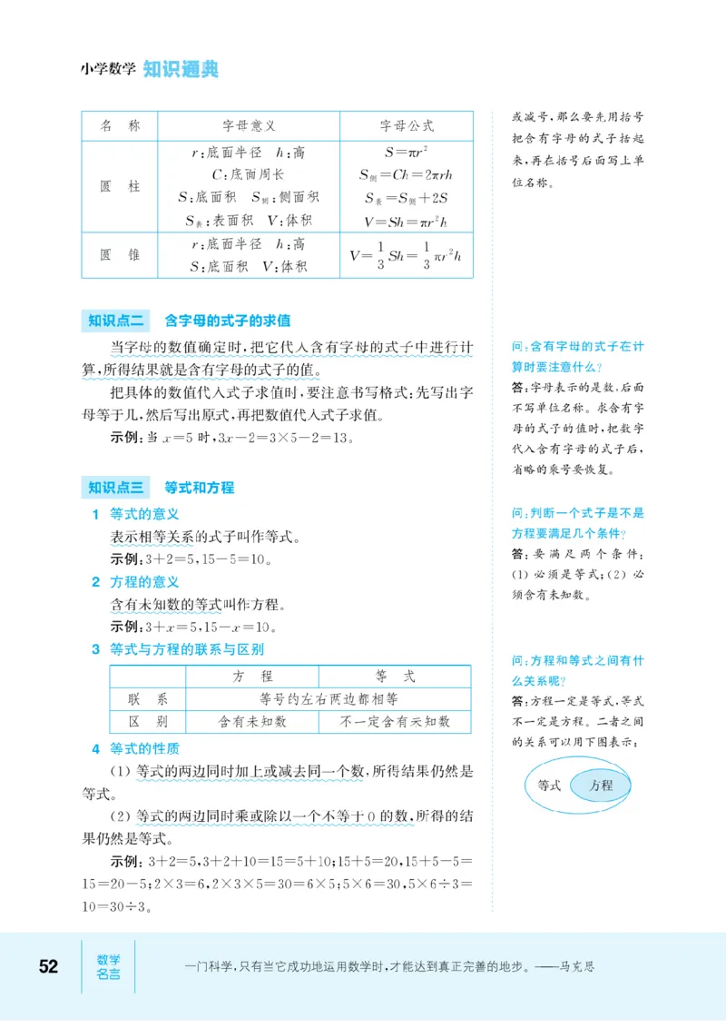 【小学数学】知识通典（人教版）