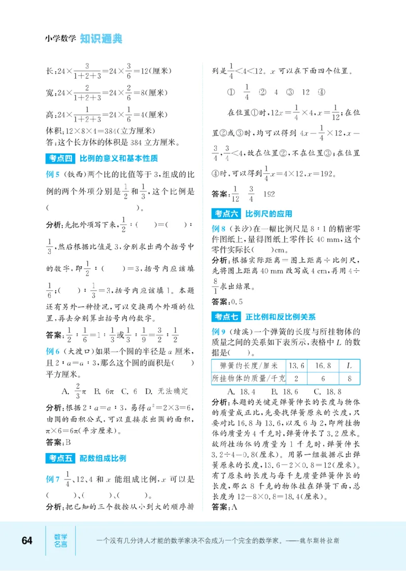 【小学数学】知识通典（人教版）