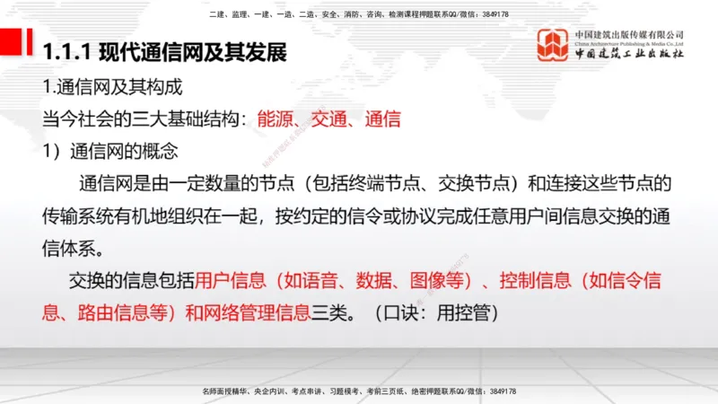 01节1.1通信网1（12.18）_2026年一级建造师_2026年一建通信_2026年一建通信SVIP_2026一建通信SVIP_02-基础精讲✿高端面授✿深度强化_04-2026年一建通信-建工社-两轮基础直播-杨鹏_讲义
