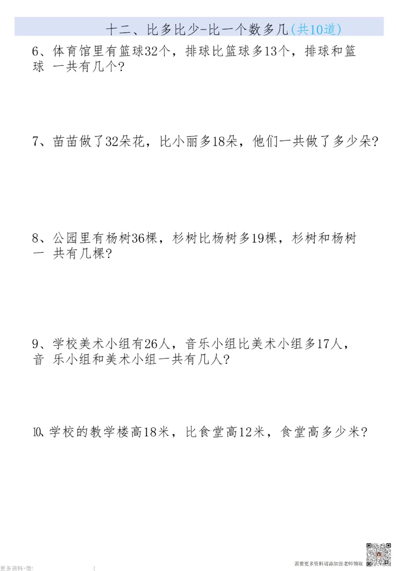 10月7日更新二上数学19大思维应用题_纯图版_二年级上下册资料_二年级上册小红书同款资料_二年级